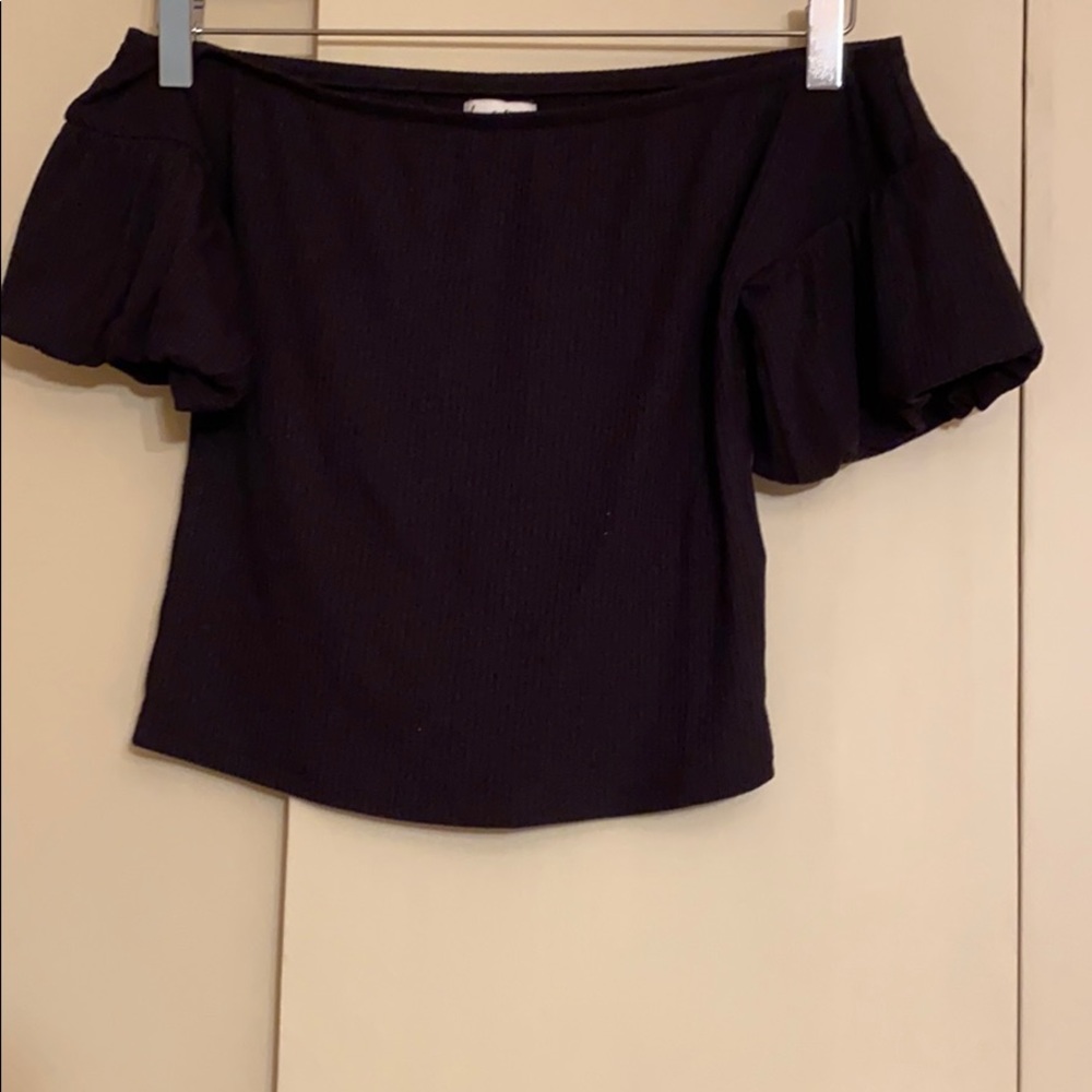 Love fire off the shoulder black shirt